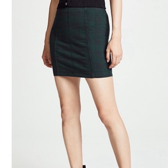 Free People Plaid Mini Skirt - Picture 1 of 8